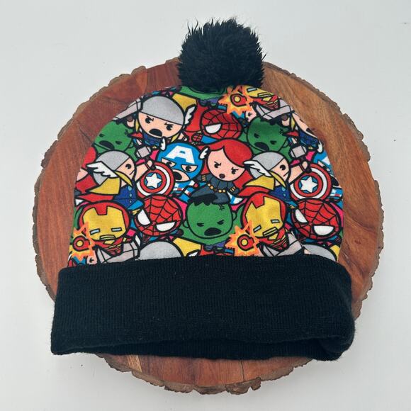 Marvel Funko Beanie Hat with Pom Pom One Size Warm Stretchy EUC - Picture 2 of 5